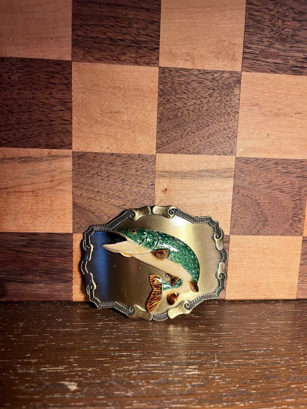 Vintage Musky Belt Buckle A1047